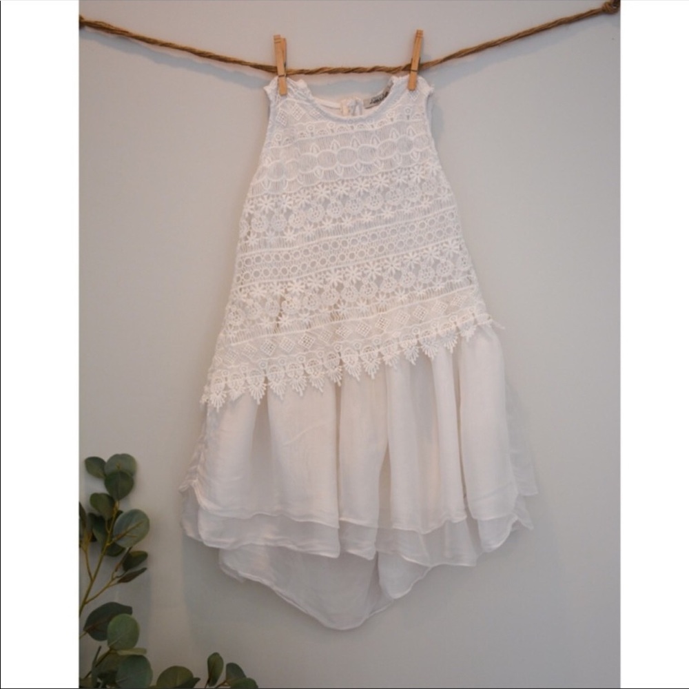 LUNA & LUNA Lace And Soft Cotton Girls Dress